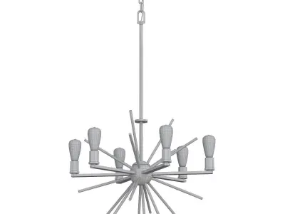 UPTOWN brass starburst chandelier 3D model