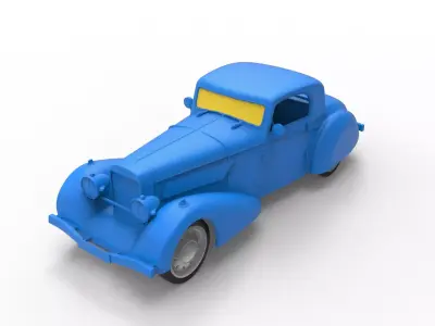 Hispano Suiza 1937 Classic Car 3D print model