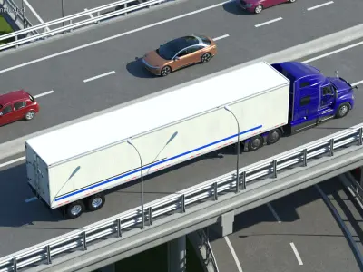  International LT625 with Semi Trailer 