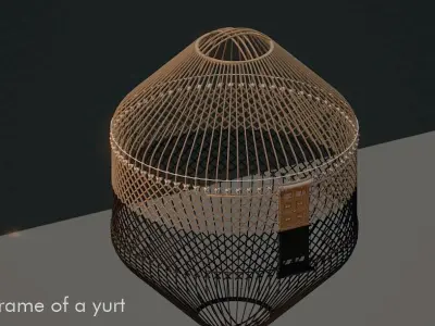 3D model of a yurt 3D model