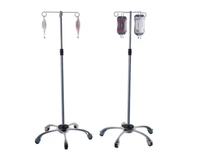 Medical IV Drip Stand 3D 3D model