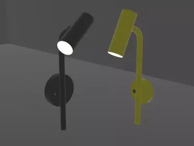 Modern Wall-Mounted LED Spotlight Lamp 3D print model