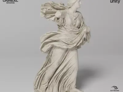 Chiaramonti Niobid Sculpture VR AR Mobile-ready Game-ready Low-poly 3D model