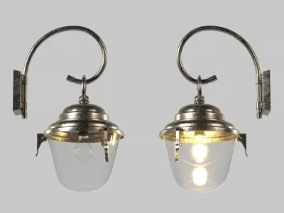 Wall Lamp Low-poly 3D model 19