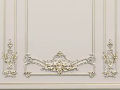 Wall Molding in Classic French style 25 3D model