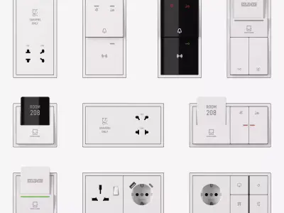 Jung LS  ZERO  Hospitality Kit 25 items 3D model