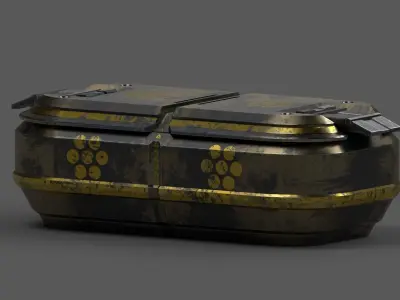 Sci-Fi Chest Game Ready Low-poly 3D model