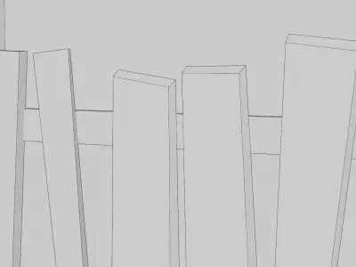 Wooden fence Game Assets item7 Low-poly 3D model
