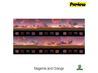 Realistic HDRI 24pcs 12k Beautiful Sunset Low-poly 3D model