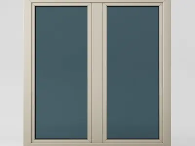 Plastic casement window 04 3D model