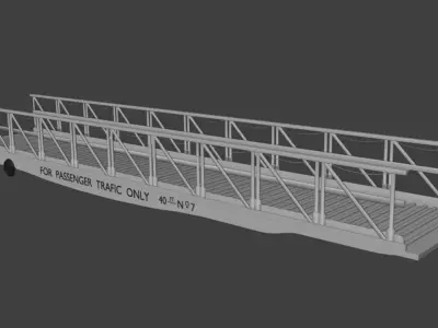 Passenger ramp 1912 Southampton 3D modell 3D model