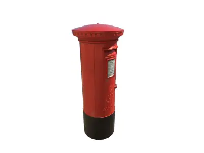 Postbox Lowpoly and PBR Model Free low-poly 3D model