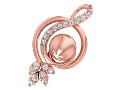 Women Pearl Pendant 3dm STL OBJ FBX Renders Details 3D print model purchase