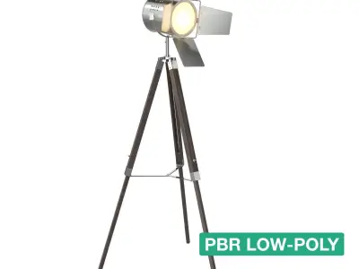 Floor Lamp - Adhil - High- and Low-poly  3D Model Pack