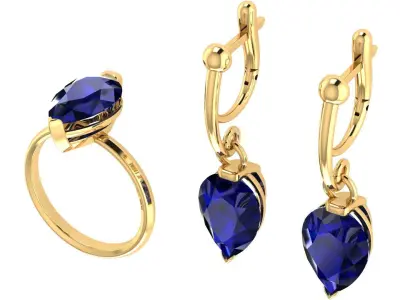 Ring boutique Drops set 3D print model