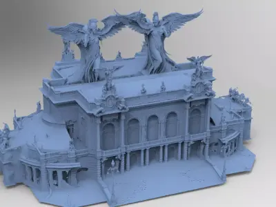 Final fantasy street Hall 3 3D model