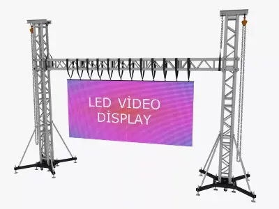 Led video wall truss 3D model
