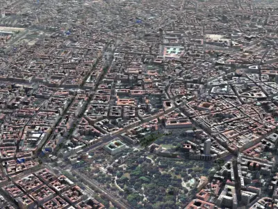 Milan City Italy Low-poly 3D model