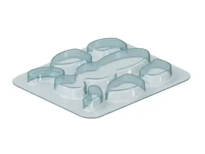 Transparent Premium Honey Bee Plate 3D model