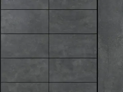 Yurtbay Seramik Cemento Anthracite Lapatto 450x900 3D model