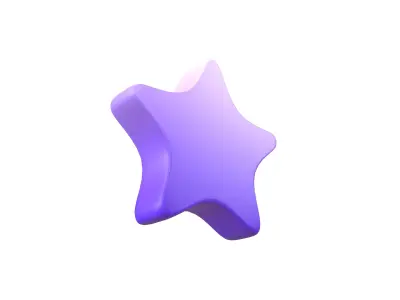 Star Emoji v2 004 Low-poly 3D model