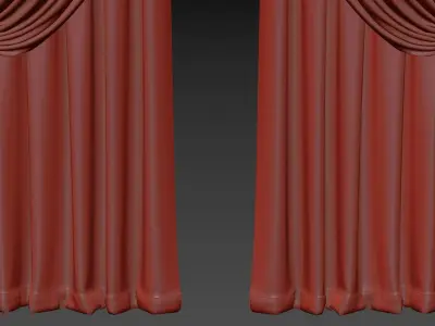 curtains 14 3D model purchase