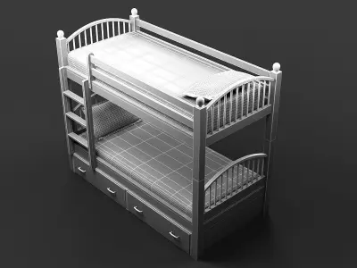 3D Bed 011 3D model