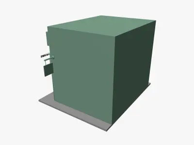 Cartoon Pharmacy Low-poly 3D model