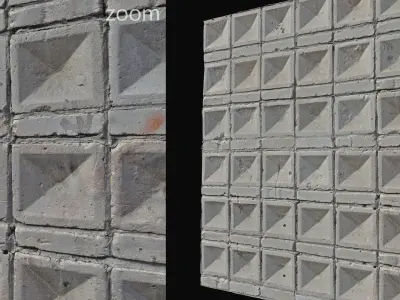 Floor and wall construction surfaces set1 UE Low-poly 3D model