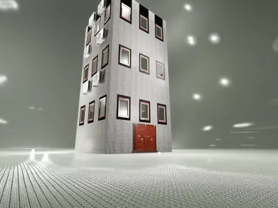 BIG MODERN APARTMENT Low-poly 3D model