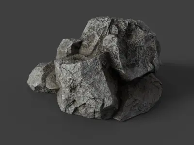 Rock 6-3 Low-poly 3D model