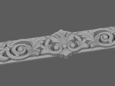 Central decor ornament for furniture 3D model 1108