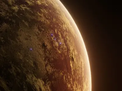 Planet Space Ready to game Low-poly 3D model