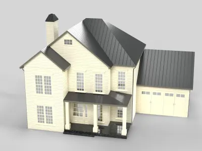 Cottage House Design 16T5 Low-poly 3D model