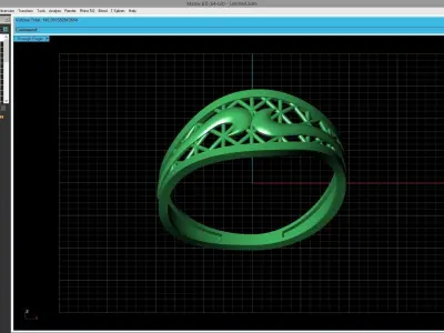 Women Ring Fancy Ring Plain light weight STL 3DM Printable 3D print model 10