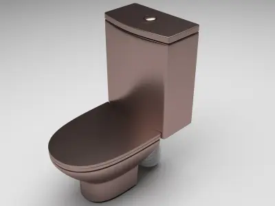 Bronze Toilet 3D model