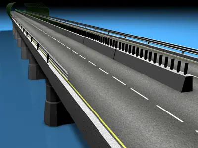 Highway viaduct 3D model