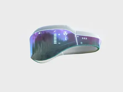 SciFi Glasses B02 White Colored - Character Design Fashion Low-poly 3D model