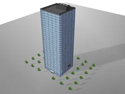 Infinite-wind tunnel with WIND SCOOPS  top 3D model