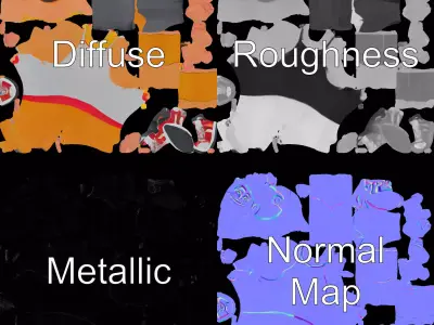 Heroic Superhero Character model pack Low-poly 3D model