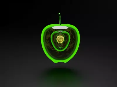 The Adams apple Low-poly 3D model Free low-poly 3D model