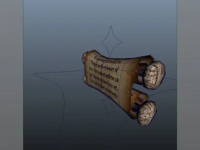 Roll paper Low-poly 3D model