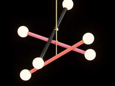 PAXTON pendant light with four balls 3D model