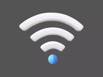 Wifi Symbol v3 007 Low-poly 3D model
