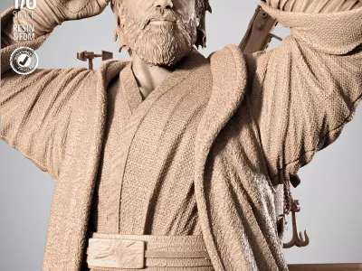 STAR WARS Old Ben Kenobi Sculpture 3D print model