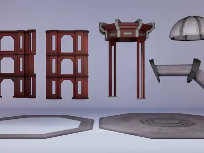 Royal Coliseum Texture Low-poly 3D model