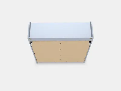 HAUGA Glass-door cabinet 3D model