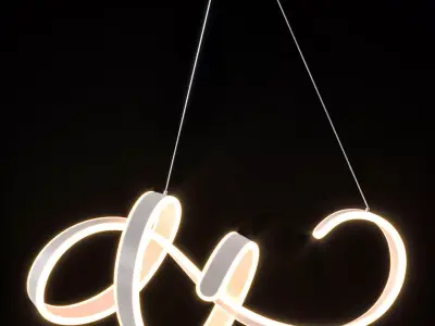 Spiral LED Wave Ceiling 3D model