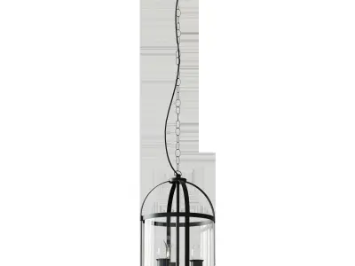 GALION Pendant lamp black  clear glass 25 cm 3D model