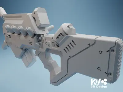 KV-District 9 Sub Machine Gun 3D print model